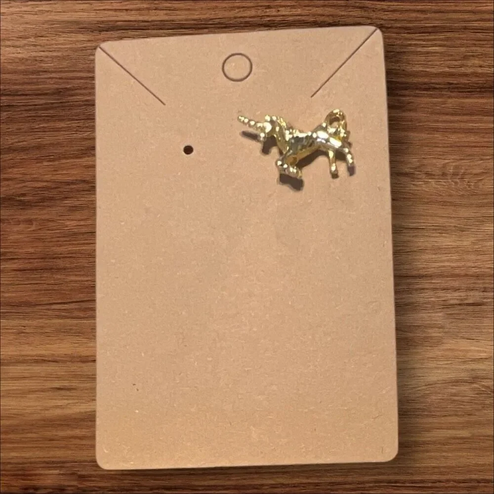 Gold Tone Rearing Unicorn Tack Lapel Pin Fantasy Horse 3/4 Inch